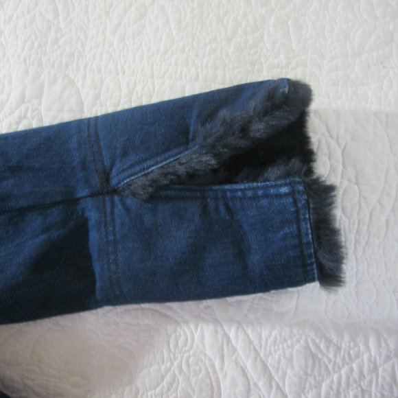 J. Crew Jacket L Classic Denim with Faux Fur Blue - Picture 7 of 10